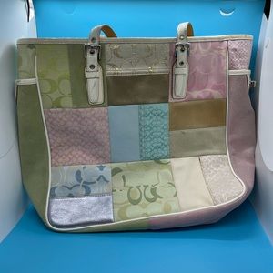 Coach tote patchwork paste